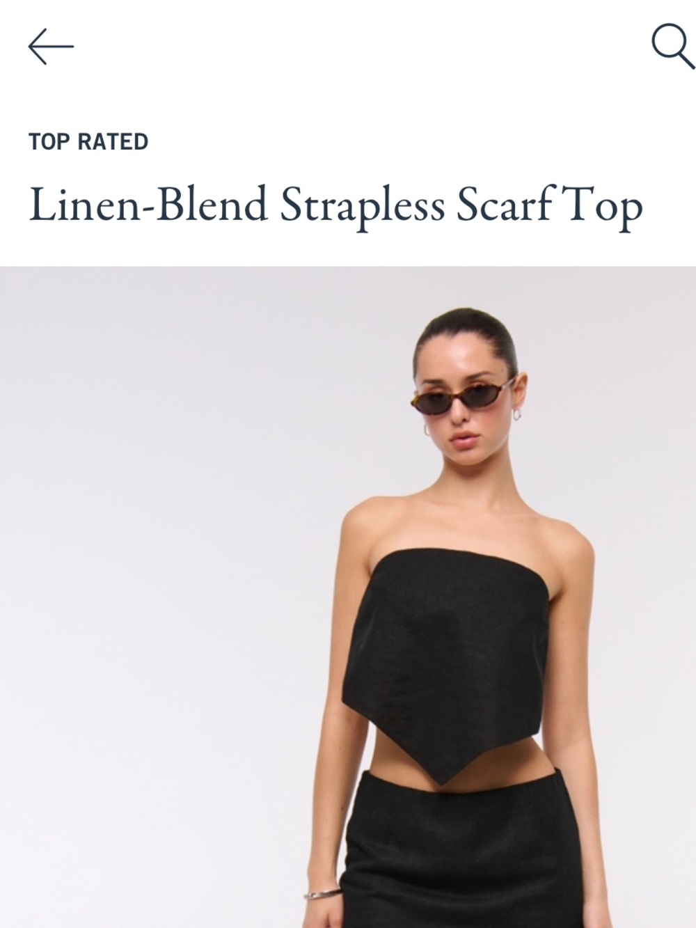 Abercrombie Linen Strapless Scarf Top